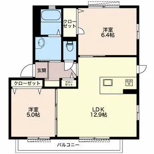 ウイング曳馬B【2階】の間取り