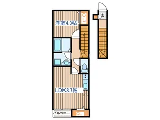 luneIIB棟【2階】の間取り