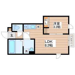 【新築】デュマンI【1階】の間取り