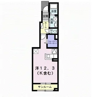 ボヌール長者町【1階】の間取り
