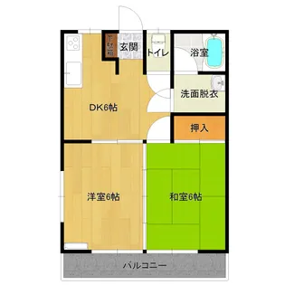 コーポたましろ B棟【2階】の間取り