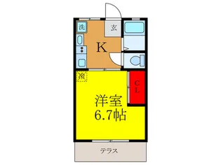 パナハイツ山手【1階】の間取り