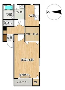 グランドブルー日野【2階】の間取り