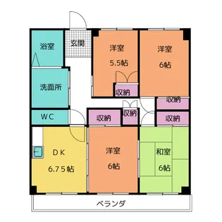 ソレアード81A【1階】の間取り