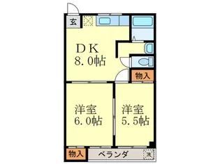 コ-プラフィ-ネ【2階】の間取り