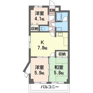 ライフルマンション【3階】の間取り