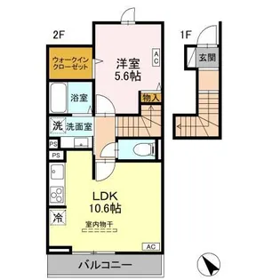(仮称)D-ROOM甲州街道【2階】の間取り