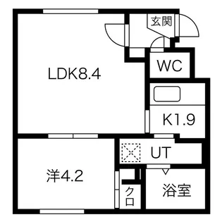 プレミアムマンション銀河【2階】の間取り