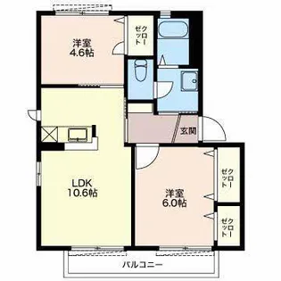 グレイスコートB【2階】の間取り