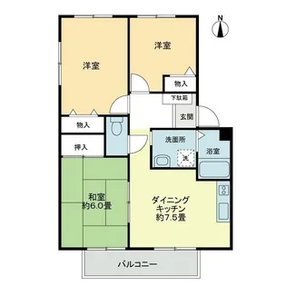 フォブール八坂B【1階】の間取り