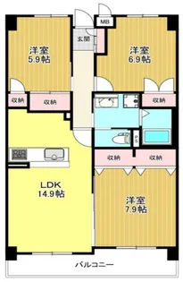 ISM大宮三橋【2階】の間取り