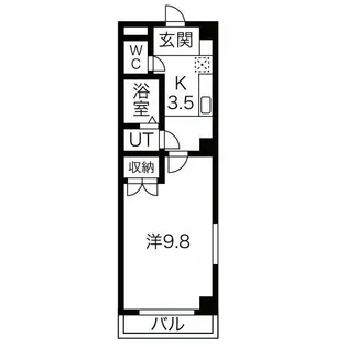 ポレール梅林【4階】の間取り