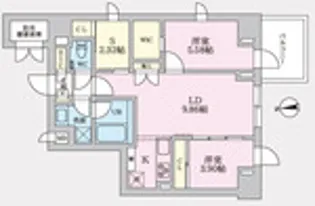 タスキプライムテラス後楽園【7階】の間取り