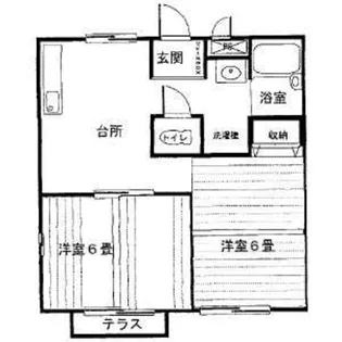 プライムコート鷹の台【1階】の間取り