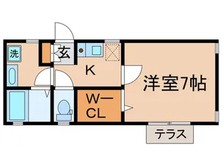 カ-ズ野川【1階】の間取り