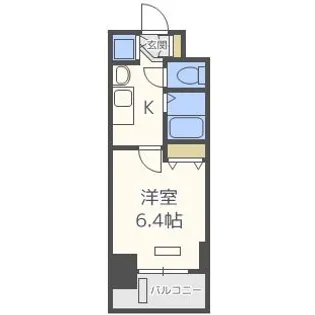 プレサンス三ノ宮駅前プライムタイム【4階】の間取り