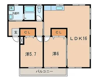 メゾンひろみ【1階】の間取り