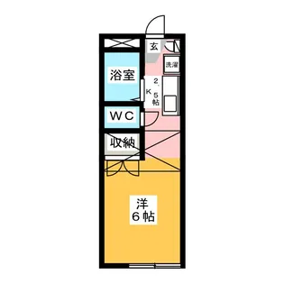 レオパレス養父【1階】の間取り