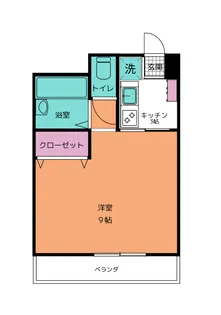 ラ・フェリエ天神【4階】の間取り