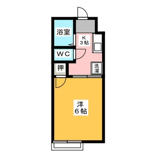 ハピネス千代 7【2階】の間取り