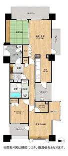 グランドメゾン古城公園【4階】の間取り