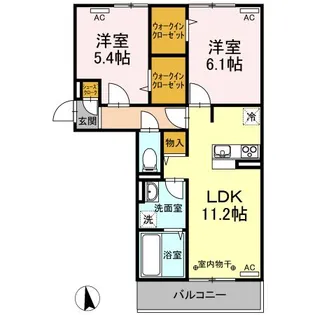 Villas 中屋式【3階】の間取り