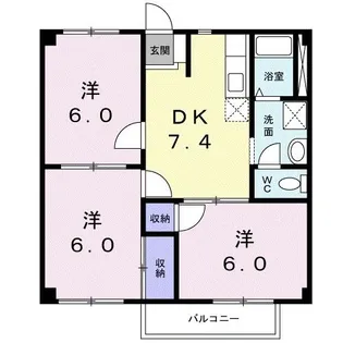 サンヒルズ高瀬【2階】の間取り