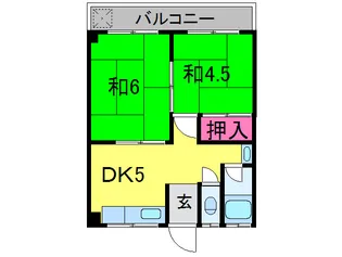 秀栄マンション【2階】の間取り