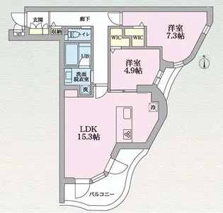 バンレーラ鷹番【2階】の間取り