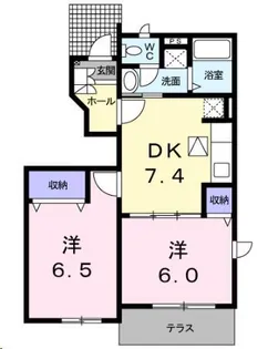 ル・モンドF【1階】の間取り