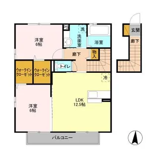 ソレイユA【2階】の間取り