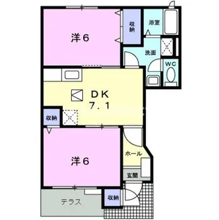セントラル ケイC棟【1階】の間取り