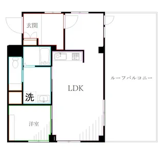 フラットイノカシラ【3階】の間取り