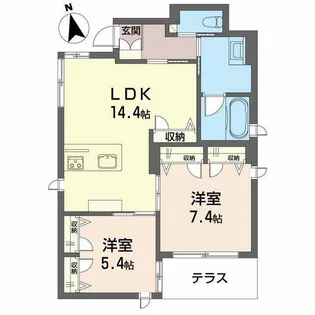 マーサルクス【1階】の間取り