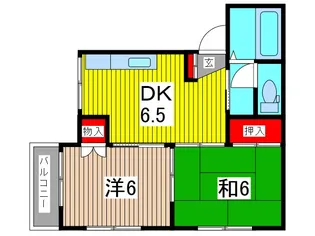 水戸ハイツ【2階】の間取り