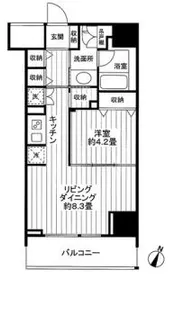 クロスレジデンス白金高輪【9階】の間取り