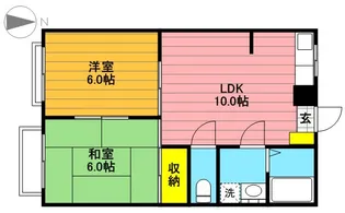 サンコート南羽衣【1階】の間取り