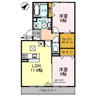 セジュールクオン【1階】の間取り