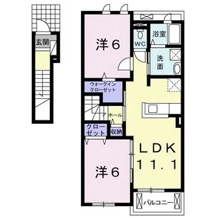 グリーングラス【2階】の間取り