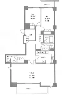 駒沢ガーデンハウス【1階】の間取り