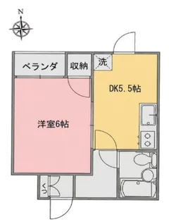 ニュースター大久保【4階】の間取り