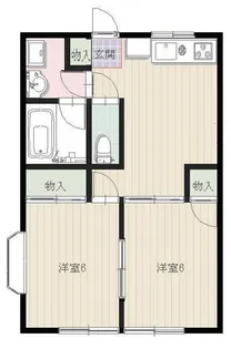 カーサヒルサイドD【1階】の間取り