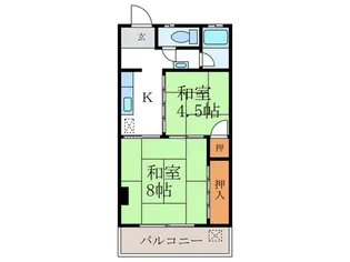 梅津マンション1番館【2階】の間取り