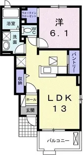 レスポアールV【1階】の間取り