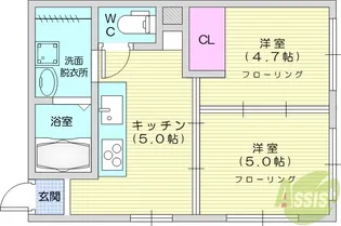 レジデンス宮山【1階】の間取り