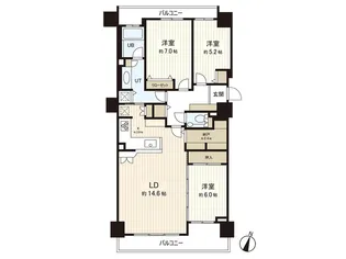 エクセルシオール桑園シティ【9階】の間取り
