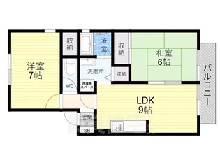 ハイカムールみず【1階】の間取り