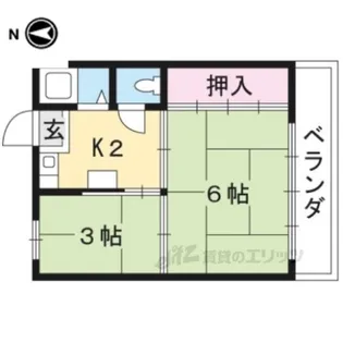 シオン荘(北)【1階】の間取り