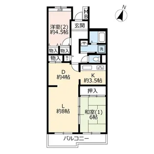 URアクティ上福岡【3階】の間取り