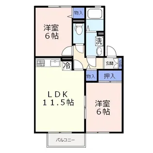 アクシス A【2階】の間取り